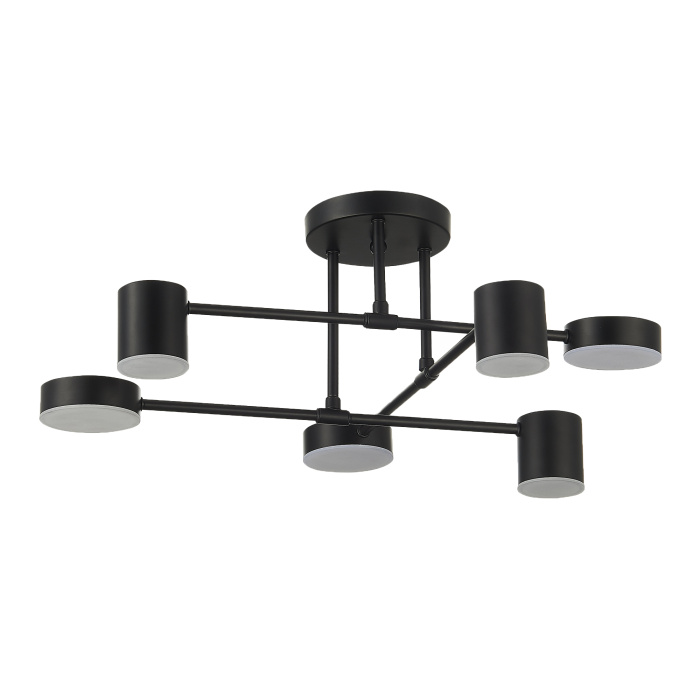 SLE201042-06 Светильник потолочный Черный/Черный LED 6*7W
