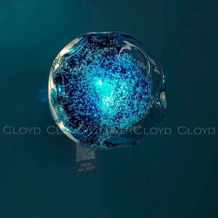 Бра Cloyd VOCAL W1 / латунь - синее стекло (арт.20369)