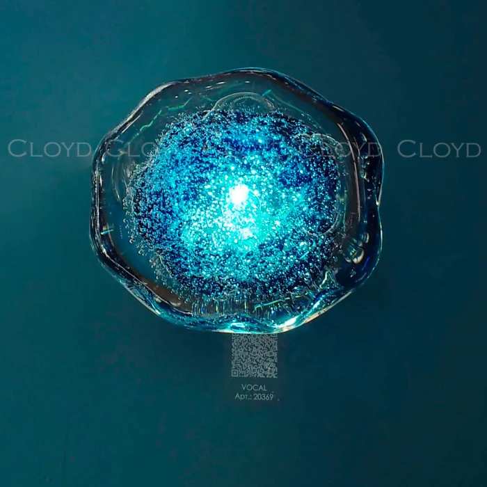 Бра Cloyd VOCAL W1 / латунь - синее стекло (арт.20369)