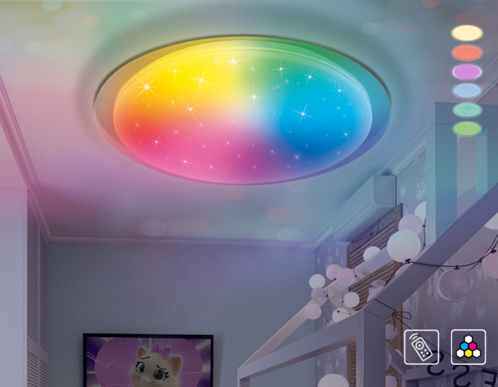 Светодиодный светильник c подсветкой RGB Ambrella light FF470