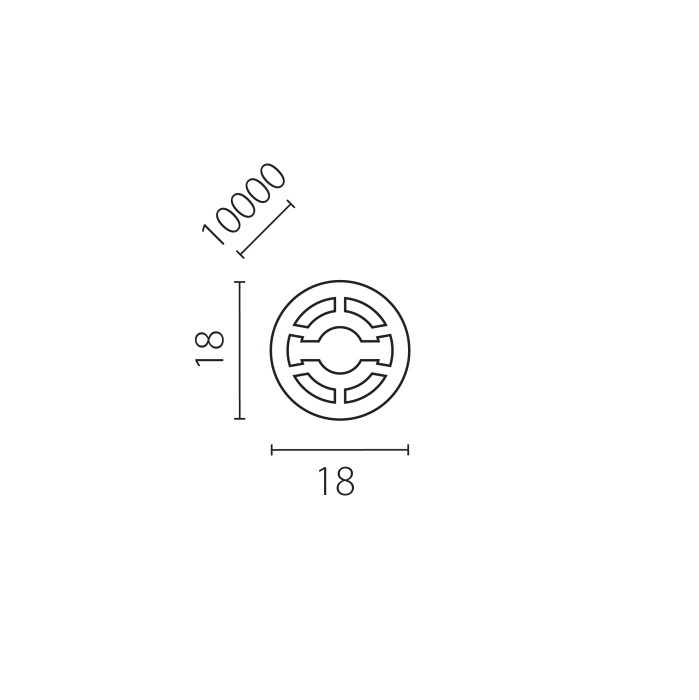 Силиконовый профиль-трубка PROFILED 10м/упак D18 д/LED ленты Profiled 441810