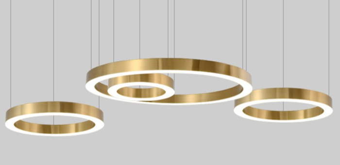 Люстра Light Ring Horizontal D40 Золото ImperiumLoft