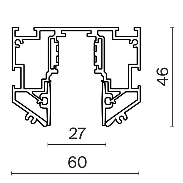 Магнитный встраиваемый шинопровод Maytoni Busbar trunkings Exility TRX034-SCH-423B