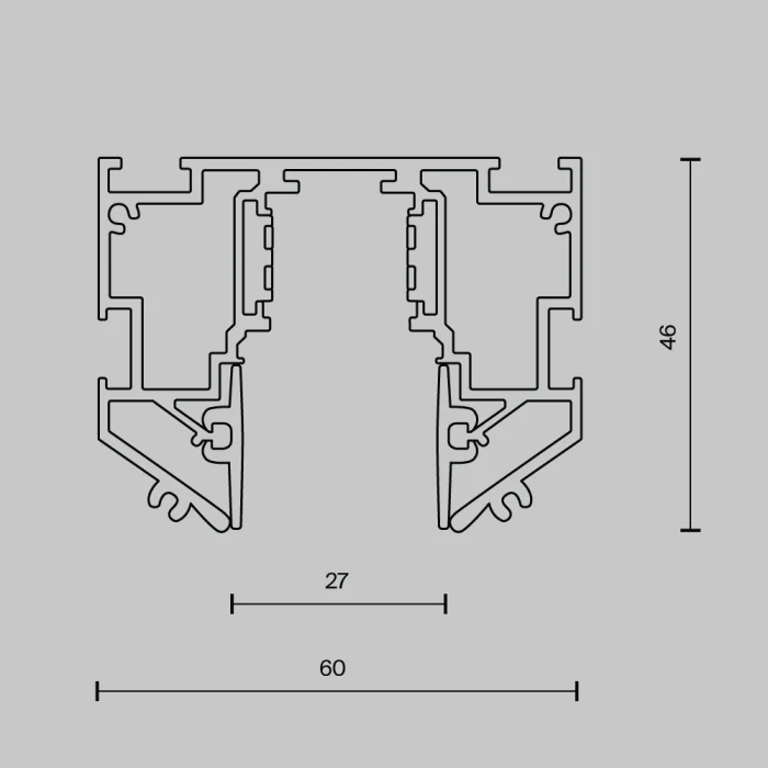 Магнитный встраиваемый шинопровод Maytoni Busbar trunkings Exility TRX034-SCH-423B