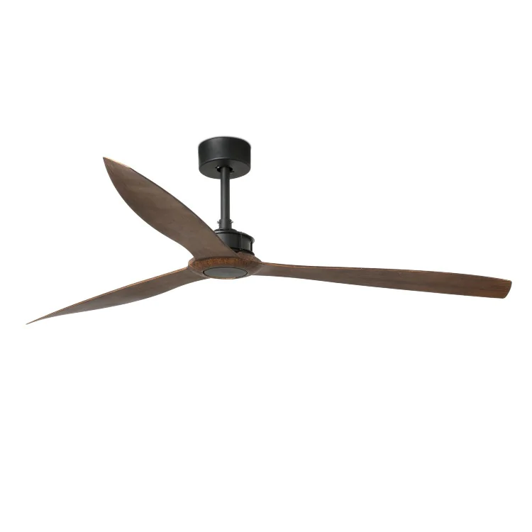 Вентилятор без света JUST FAN Matt black/wood ceiling fan 178cm