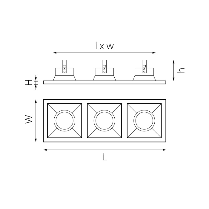 Комплект из светильников и рамки DOMINO Domino Lightstar D537030303