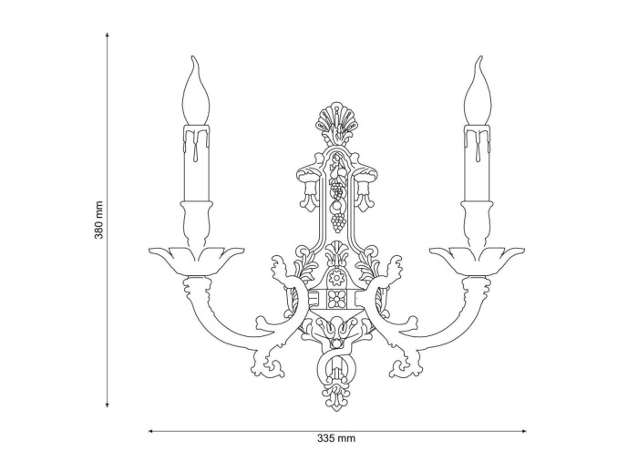 Бра Lucia Tucci FIRENZE W1781.2 antique gold