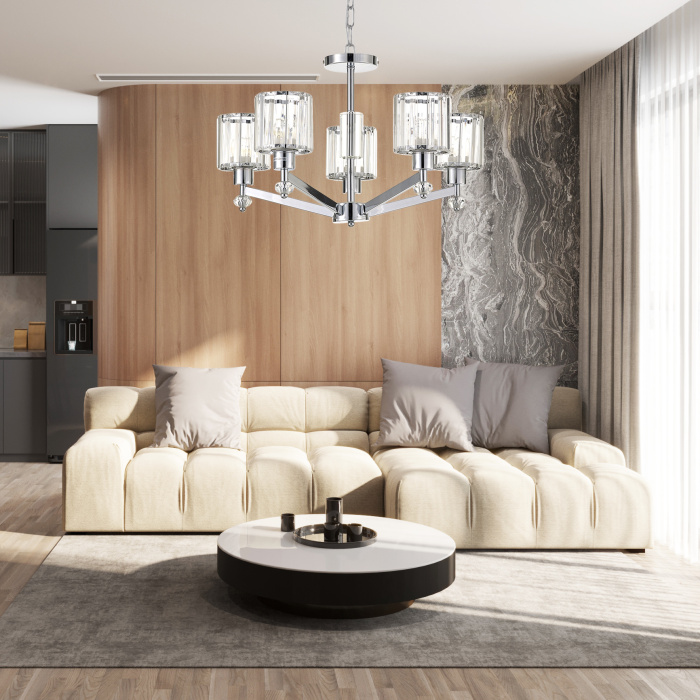 Подвесной светильник ADORN ESCADA 691/5S (Chrome)