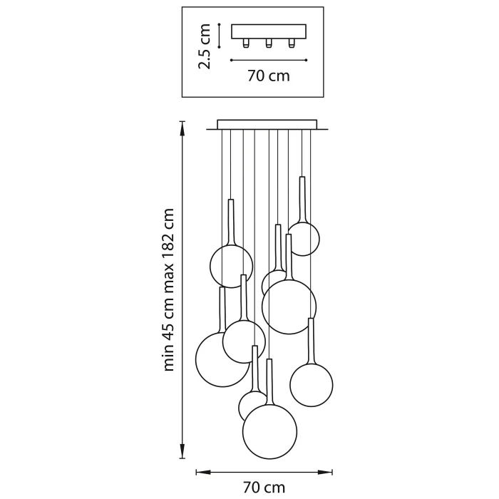 Каскадная люстра GLOBO LIGHTSTAR 813092