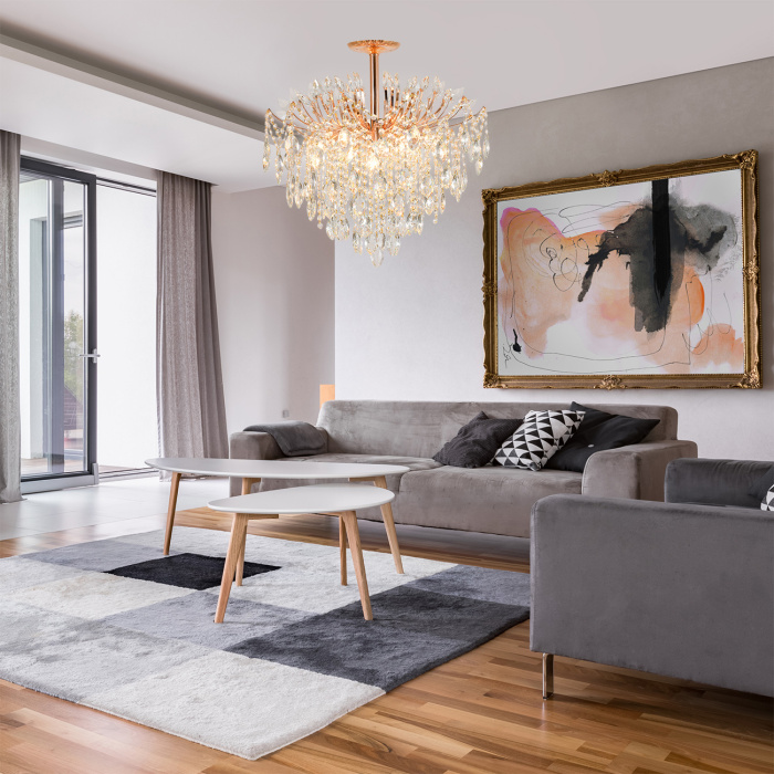 Потолочная люстра на штанге DIMOSARI ESCADA 2104/8P Gold