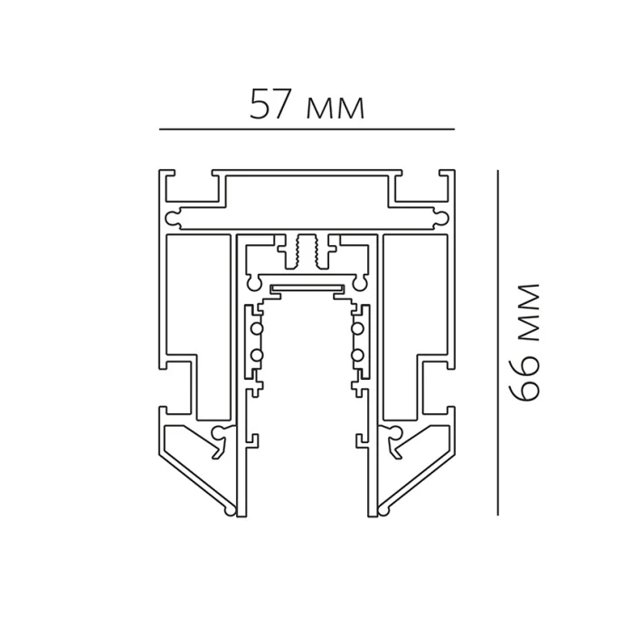 Комплект закладного профиля и шинопровода Led Technology SPACE N TRACK W + CANAL