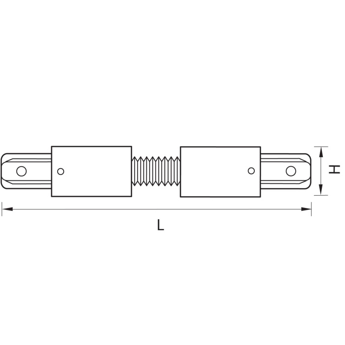 Коннектор Track 1 black in LIGHTSTAR 501157