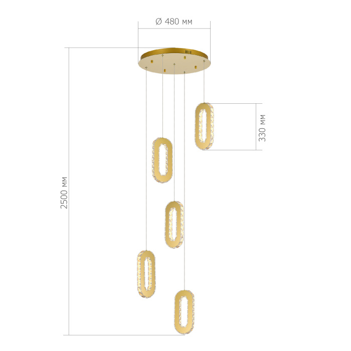 Подвесной светильник ST LUCE ALLUNGO SL6506.203.05