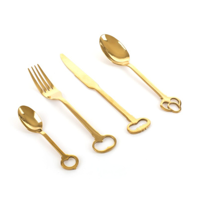 Набор столовых приборов Seletti Keytlery Gold set of 6 7374