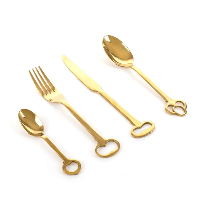 Набор столовых приборов Seletti Keytlery Gold set of 6 7374