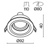 Встраиваемый светильник Maytoni Atom DL025-2-01B