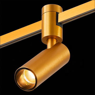 Магнитный трековый светильник FARM Золотистый LED 1*5W 3000K 350Lm Ra90 60 IP20 D35xH10 ST811.206.05