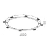 Светильник встраиваемый Белый LED 12*5W 4000K 5 400Lm Ra>90 38° IP20 D1 000xH50 220-240V ST706.448.60