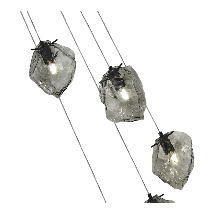 Светильник подвесной ST-Luce Черный/Серо-зеленый E14 5*40W SL1175.403.05