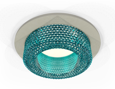 Комплект встраиваемого светильника с композитным хрусталем Ambrella light XC7623023