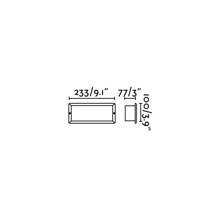 Встраиваемый светильник STRIPE  grey recessed lamp 2L