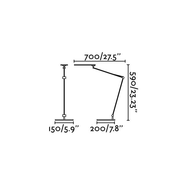 Настольная лампа ITO LED Black office reading lamp