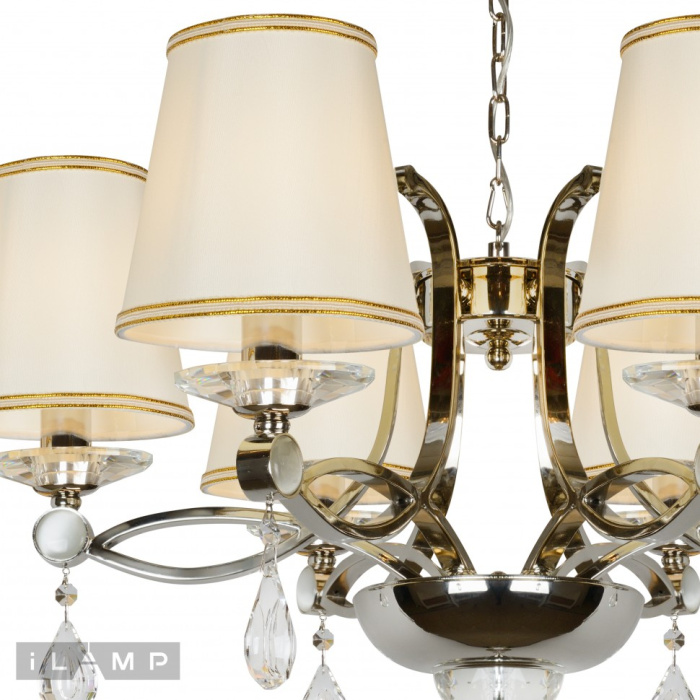 Подвесная люстра iLamp Cento P7505-6 Никель+белый