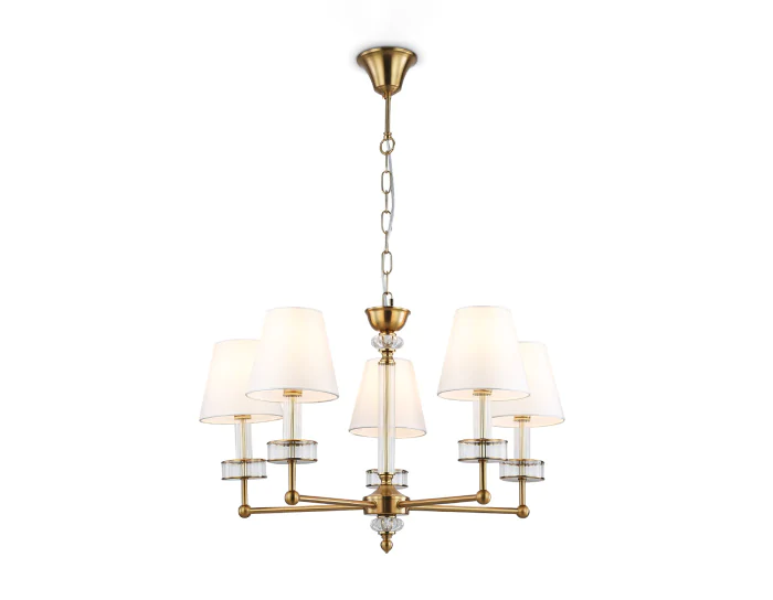 Подвесная люстра с абажурами и хрусталем AMBRELLA light LH71021