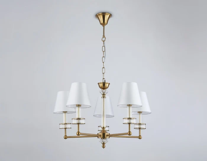 Подвесная люстра с абажурами и хрусталем AMBRELLA light LH71021