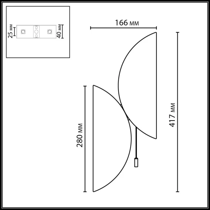 Настенный светильник Odeon Light Silk 7067/2W