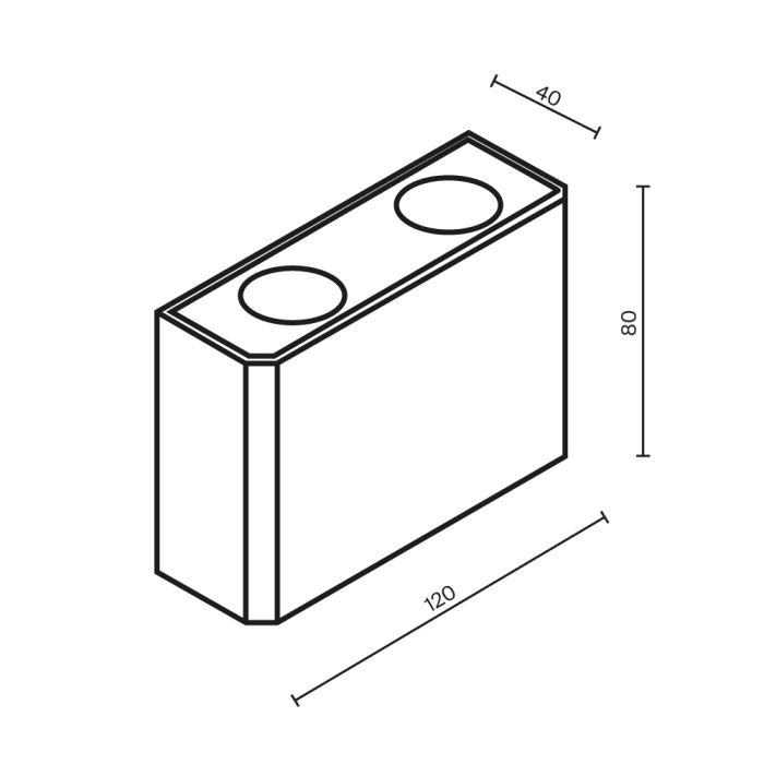Светильник настенный Maytoni Show O433WL-L4GF3K