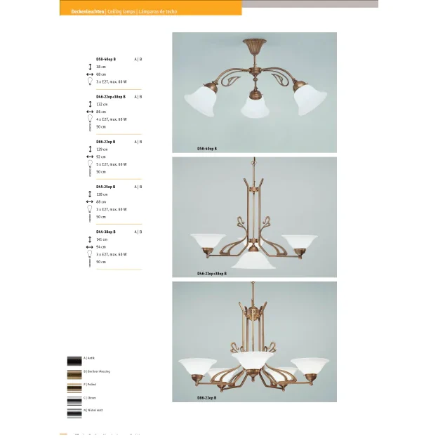 Подвесная люстра Berliner Messinglampen D45-25opB