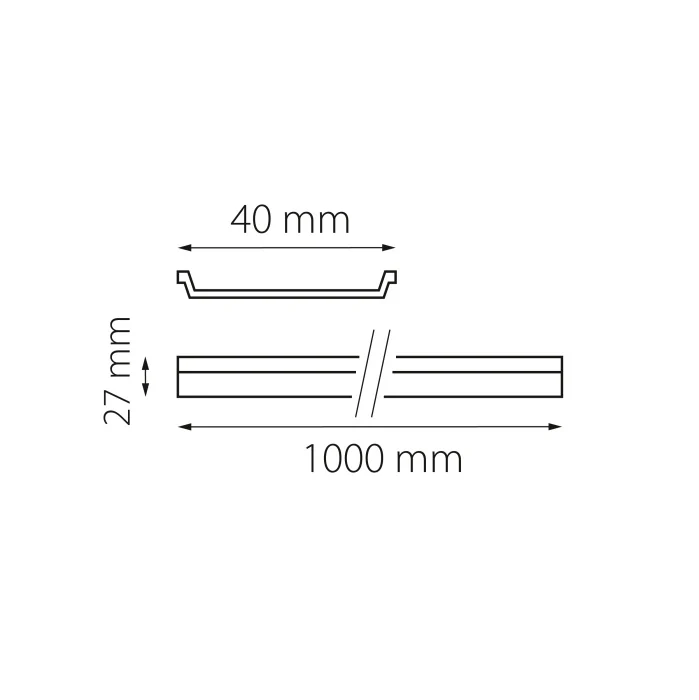 Экран декоративный для трека PRO 220V, 1 метр Teta Lightstar 505217
