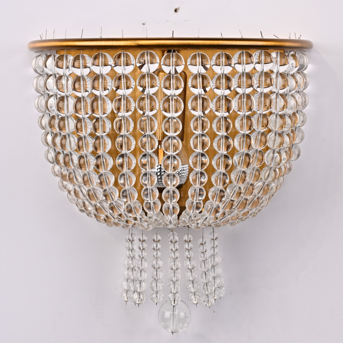 Бра JACQUELINE WHITE SCONCE brass ImperiumLoft