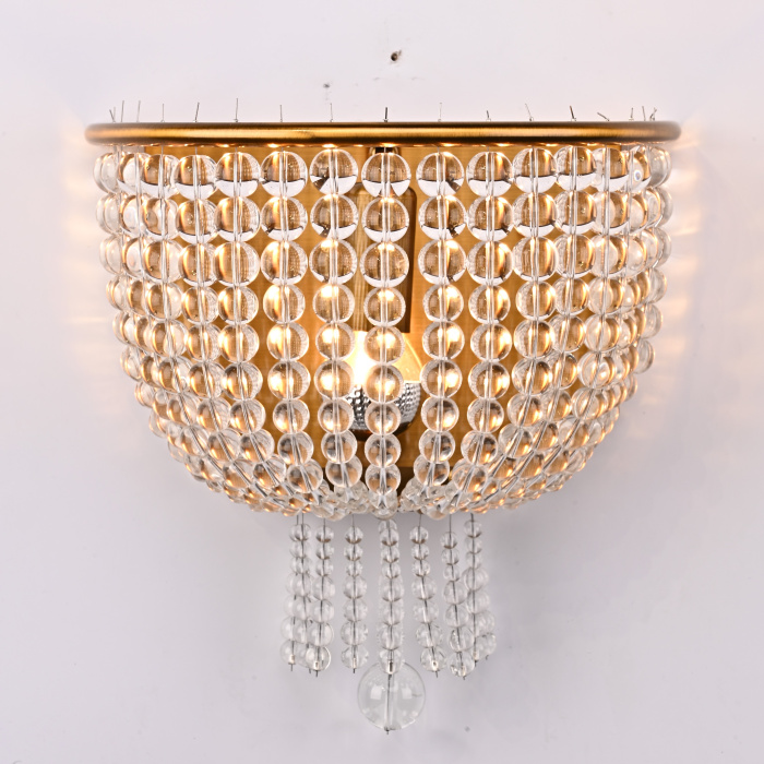 Бра JACQUELINE WHITE SCONCE brass ImperiumLoft