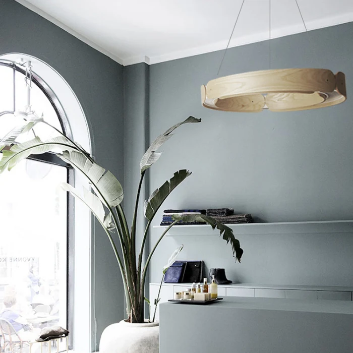 Подвесной кольцевой светильник RANGE 1 D55 Black walnut ImperiumLoft