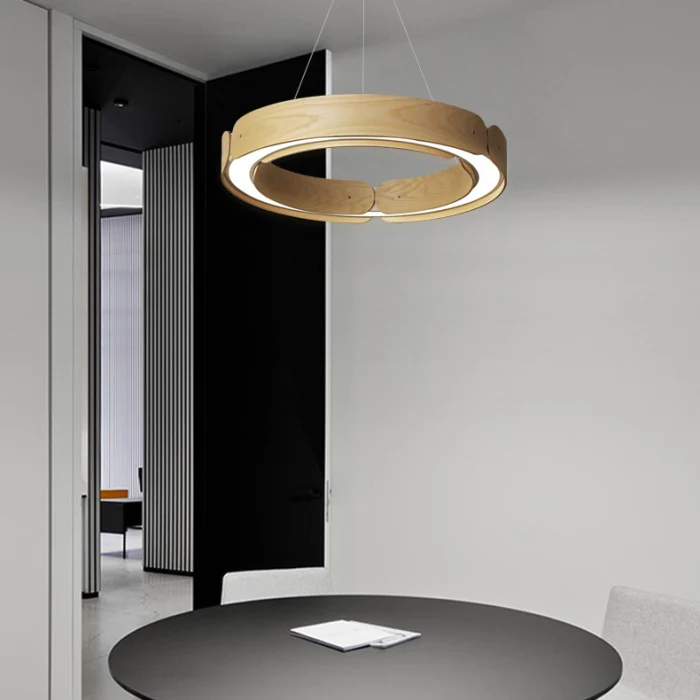 Подвесной кольцевой светильник RANGE 1 D55 Black walnut ImperiumLoft