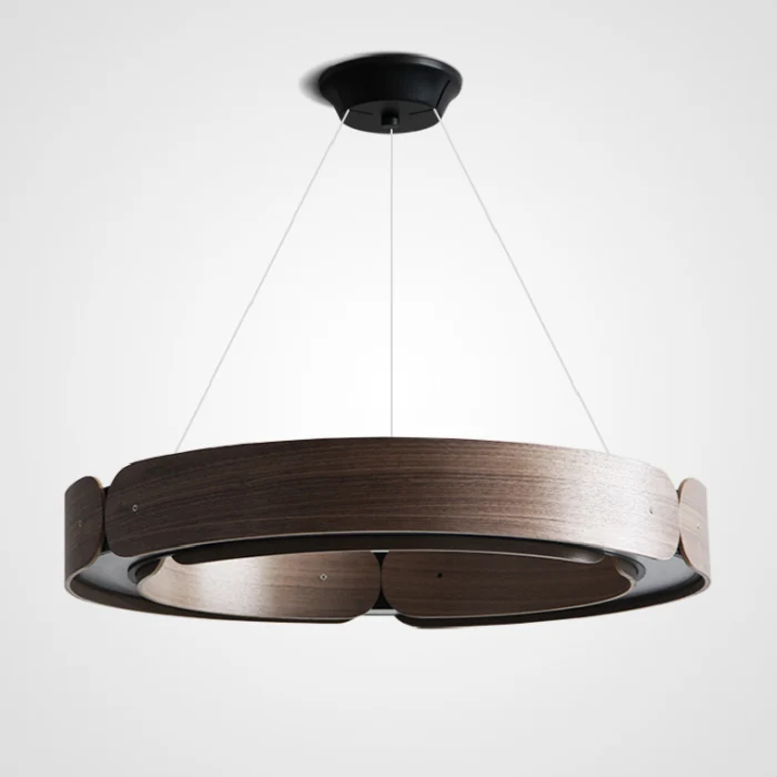 Подвесной кольцевой светильник RANGE 1 D55 Black walnut ImperiumLoft
