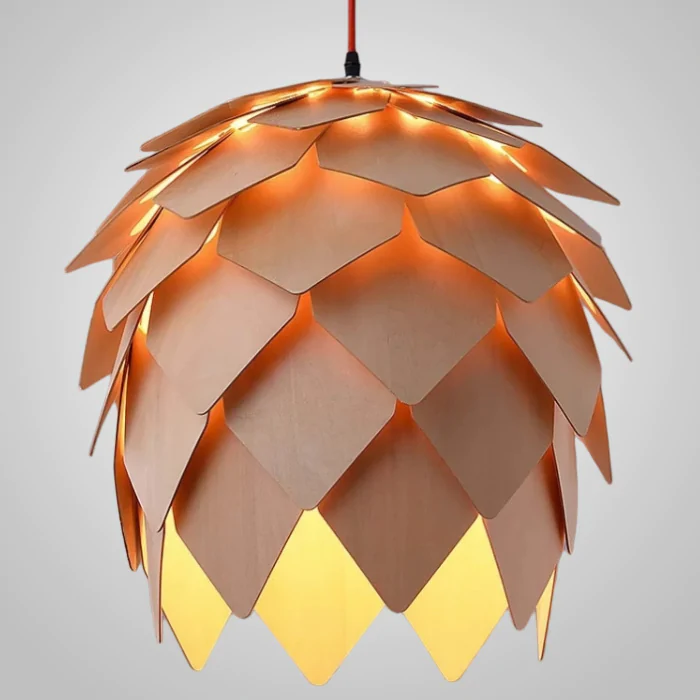 Подвесной светильник Crimea Pine Cone natural wood D20 ImperiumLoft