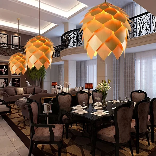 Подвесной светильник Crimea Pine Cone natural wood D20 ImperiumLoft