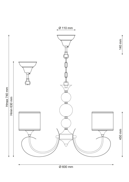 Люстра подвесная Lucia Tucci BREGATTO 100.3