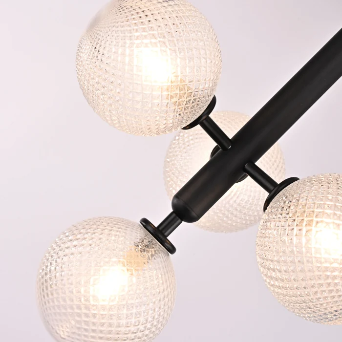 Подвесной светильник RAFFIN 4 Transparent Black ImperiumLoft