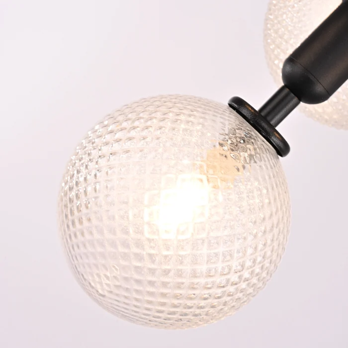 Подвесной светильник RAFFIN 4 Transparent Black ImperiumLoft