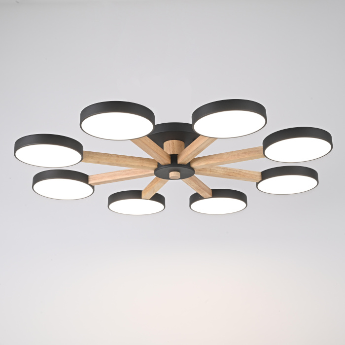 Потолочная люстра TURNA 8 Black ImperiumLoft