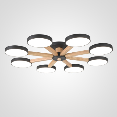 Потолочная люстра TURNA 8 Black ImperiumLoft