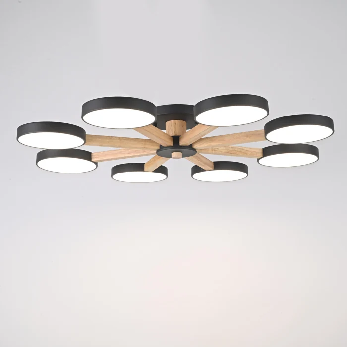 Потолочная люстра TURNA 8 Black ImperiumLoft