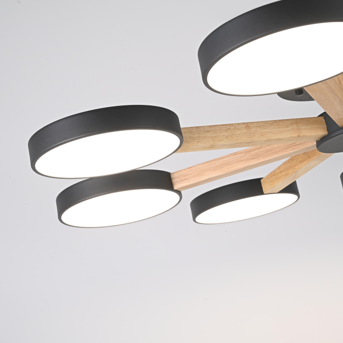 Потолочная люстра TURNA 8 Black ImperiumLoft