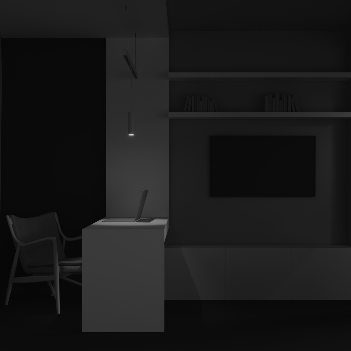 Трековый подвесной светильник Maytoni Focus LED TR041-4-12WTW-DD-W