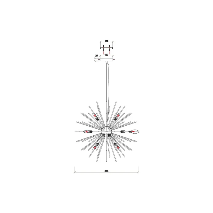 Подвесной светильник VL5674P10 Vele Luce