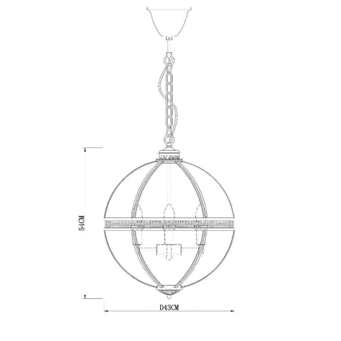Подвесная люстра Delight Collection Residential KM0115P-4M nickel